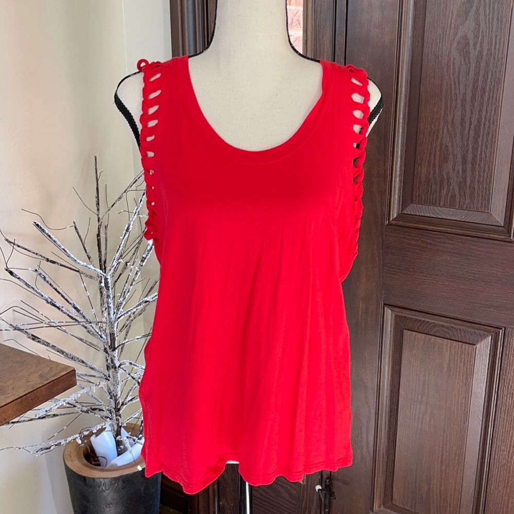 LA MADE, Sleeveless top with shoulder detail, Size L
